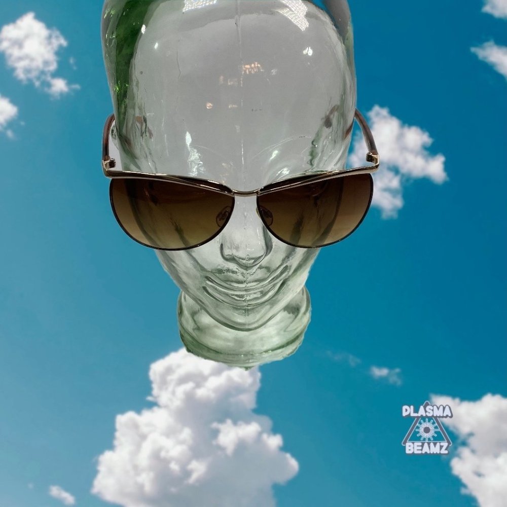 Steve Madden Gold Tortoise Aviator Sunglasses